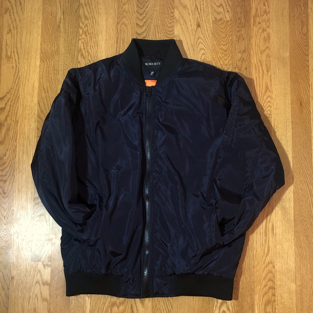 M.Society Zip-Up Collared Jacket Plush Interior